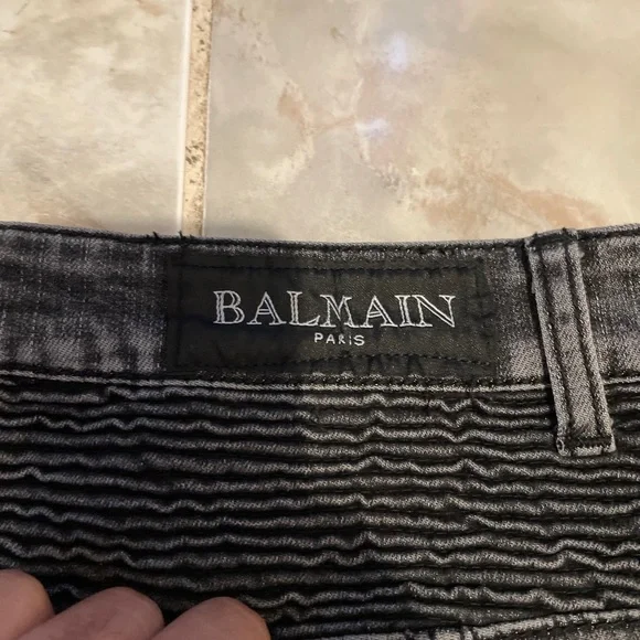 Balmain Men How To Spot Fake Balmain Jeans Balmain Distressed